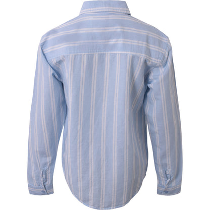 HOUNd BOY Linen-blend Shirt S/S shirt 739 Light Blue/White striped