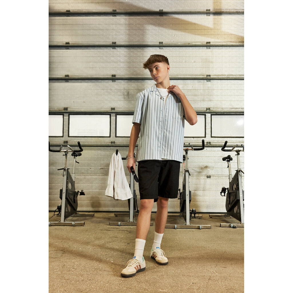 HOUNd BOY Striped Shirt S/S shirt 150 Light Blue/Navy