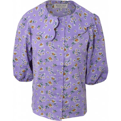 HOUNd GIRL Flower Collar shirt Blouse Lavendel