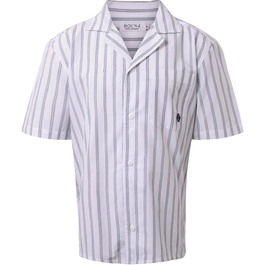 HOUNd BOY Striped Shirt S/S shirt Hvid/navy