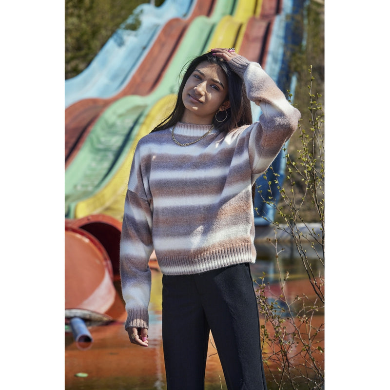 HOUNd GIRL Colorful knit Knit Sand