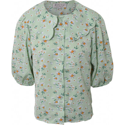 HOUNd GIRL Flower Collar shirt Blouse Grøn
