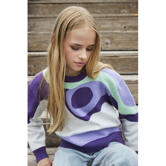 HOUNd GIRL Pattern knit Knit Multi colour