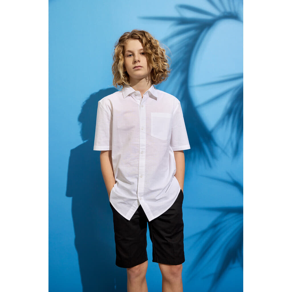 HOUNd BOY Shirt S/S - Solid shirt Hvid