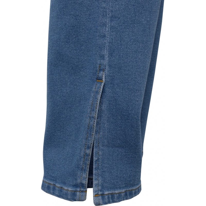 HOUNd GIRL Straight denim with slit pants Medium blue used